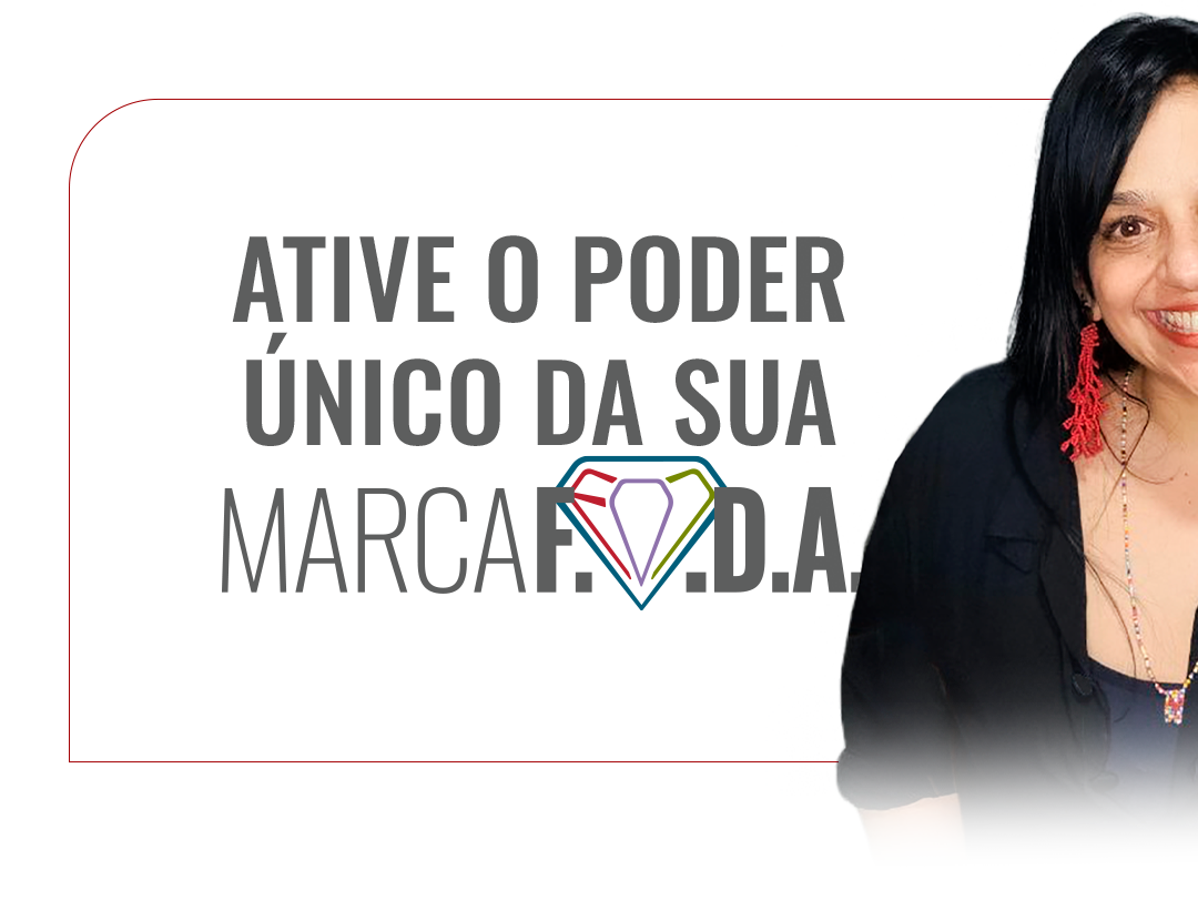 Banner com Tathi Marceli e a frase ATIVE O PODER ÚNICO DA SUA MARCA F.O.D.A.